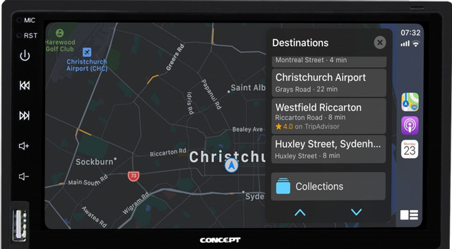 Concept DL-70 Wireless 7″ Touch screen In-Dash Receiver w/Apple Carplay/Android