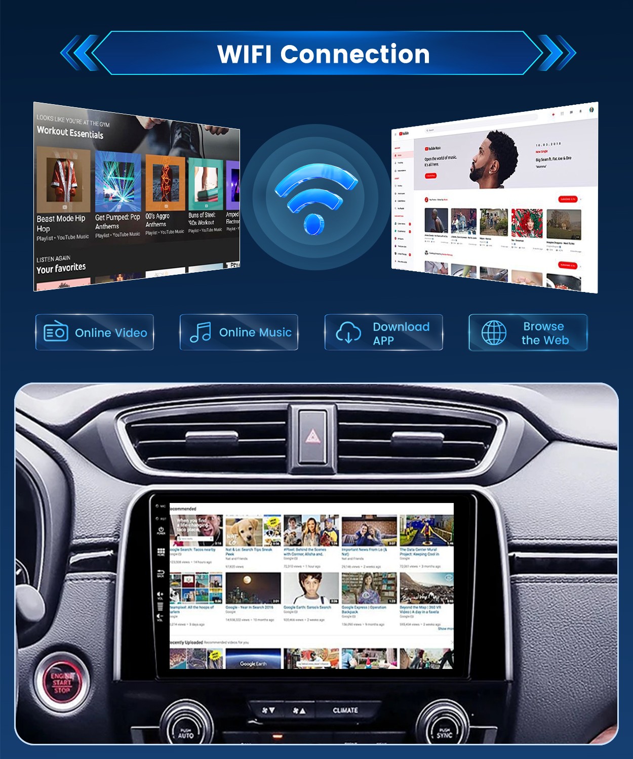 Car Stereo Radio Apple Carplay For Honda CR-V CRV 2017-2021 Android 16 GPS Navi