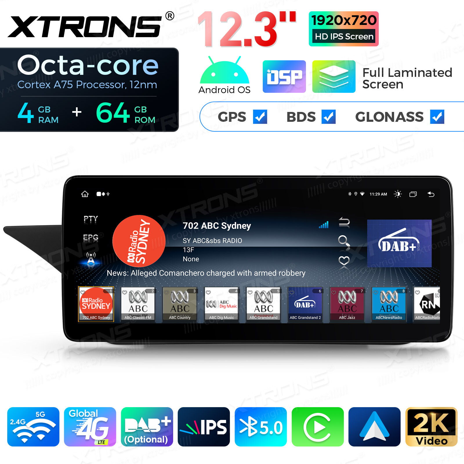 12.3″ DSP Android 14 Car GPS Retrofit CarPlay For Benz E-Class W212 S212 NGT4.5