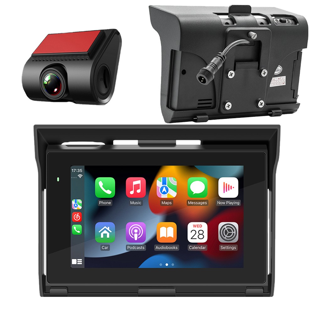 5″ Motorcycle MP5 Player DVR Support Android Auto CarPlay Bluetooth 5.0