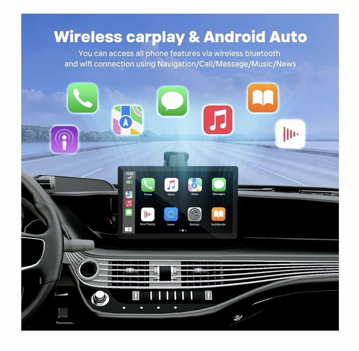 Hauxiy Wireless Smart Screen Stereo w/ Built In Bluetooth Model Q9S