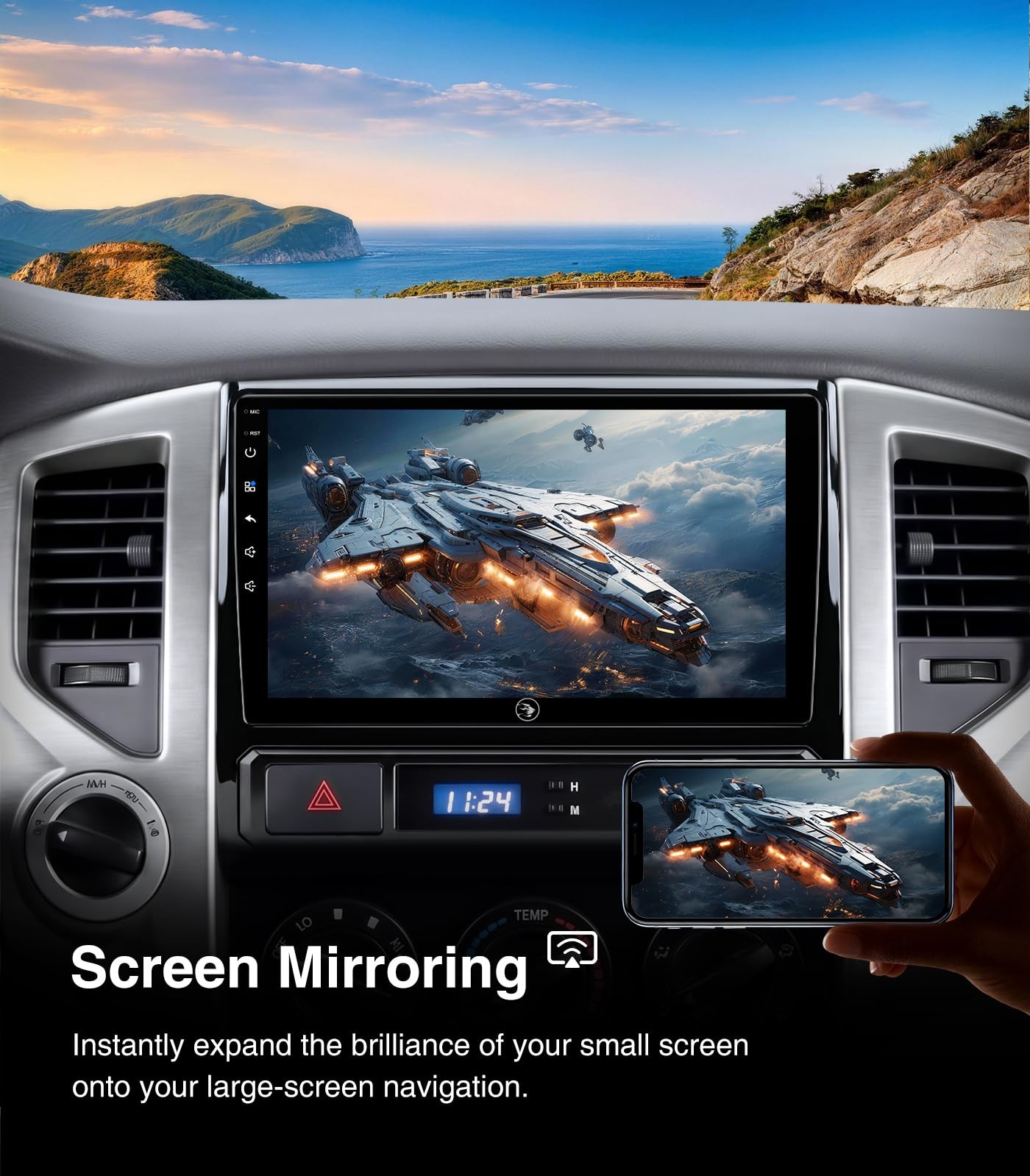 9″ Wireless Carplay & Android Auto Stereo for 2005-2011 Toyota Tacoma