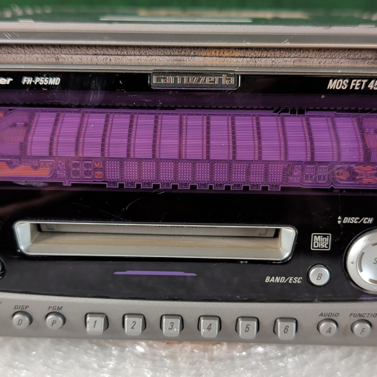 Pioneer Carrozzeria FH-P55MD 2DIN CD MD Player Tested see the pictures