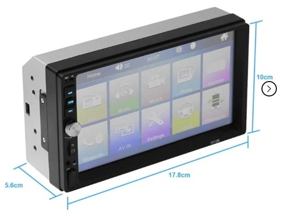 7 inch Dual Din 2 Din LCD LED Touchscreen AM/FM Digital Radio 7012B * USED READ*