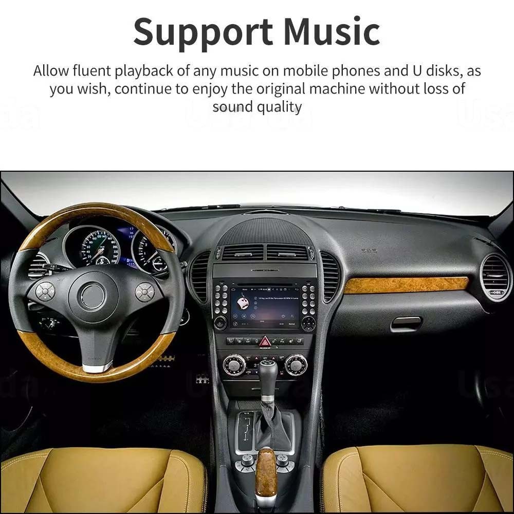 7″ Android 14 Car Radio For Mercedes-Benz SLK R171 2004-2012 GPS Carplay 4+64G