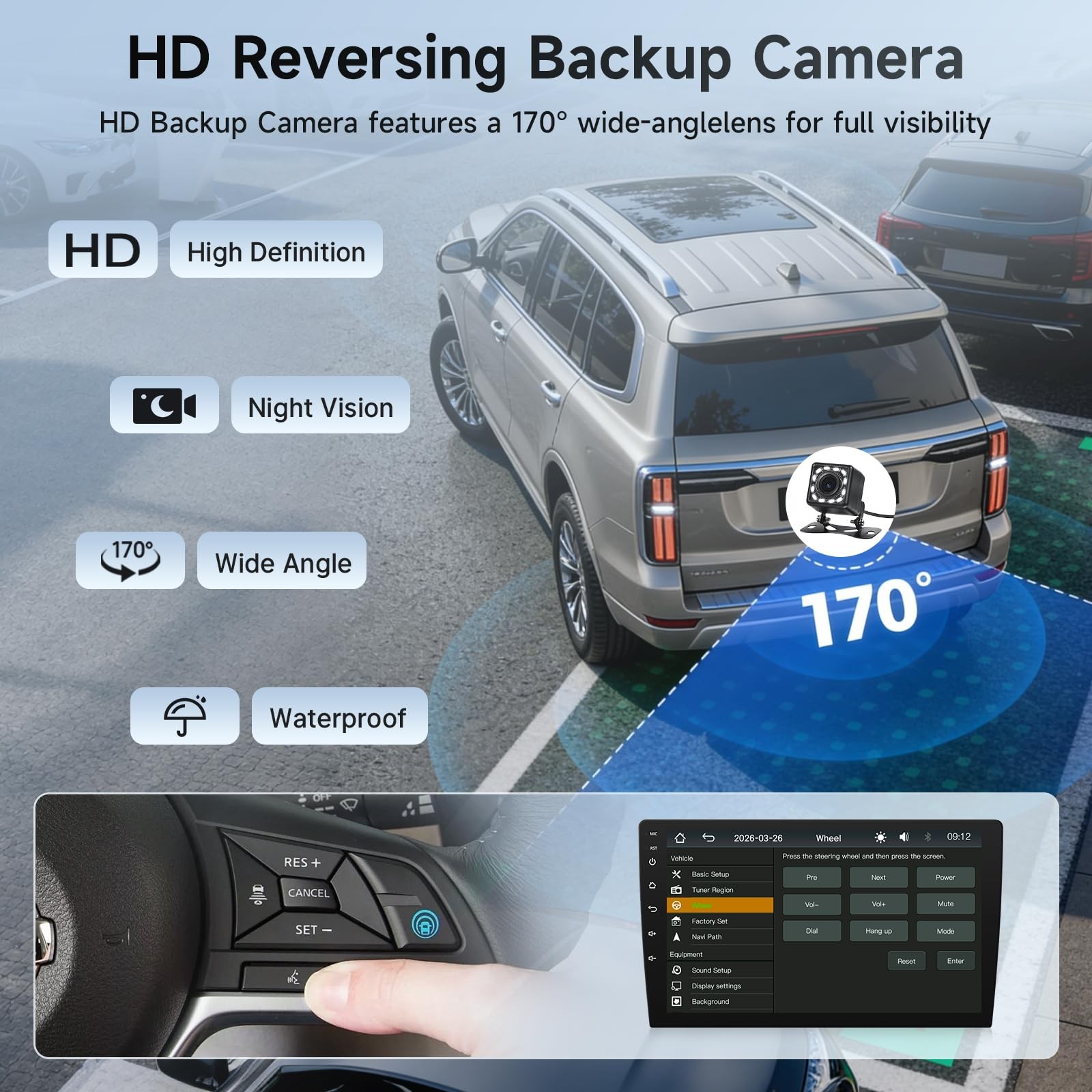 Leadfan 9-Inch Linux Car Stereo for Toyota Tacoma 2005-2015, CarPlay Ready