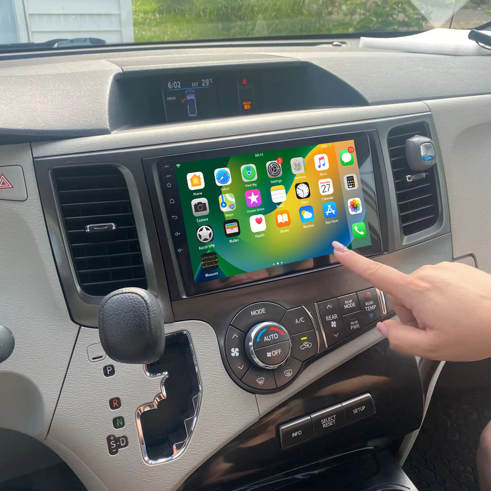 For Toyota Sienna 2011-14 Android 13 Car Stereo Radio GPS NAv Apple Carplay+Cam