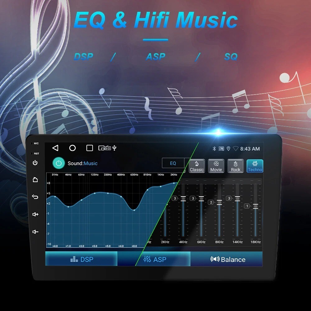 KHH 10.1″ Double 2 DIN Android 11 Car Stereo Radio 2+32G CarPlay WiFi GPS+Camera