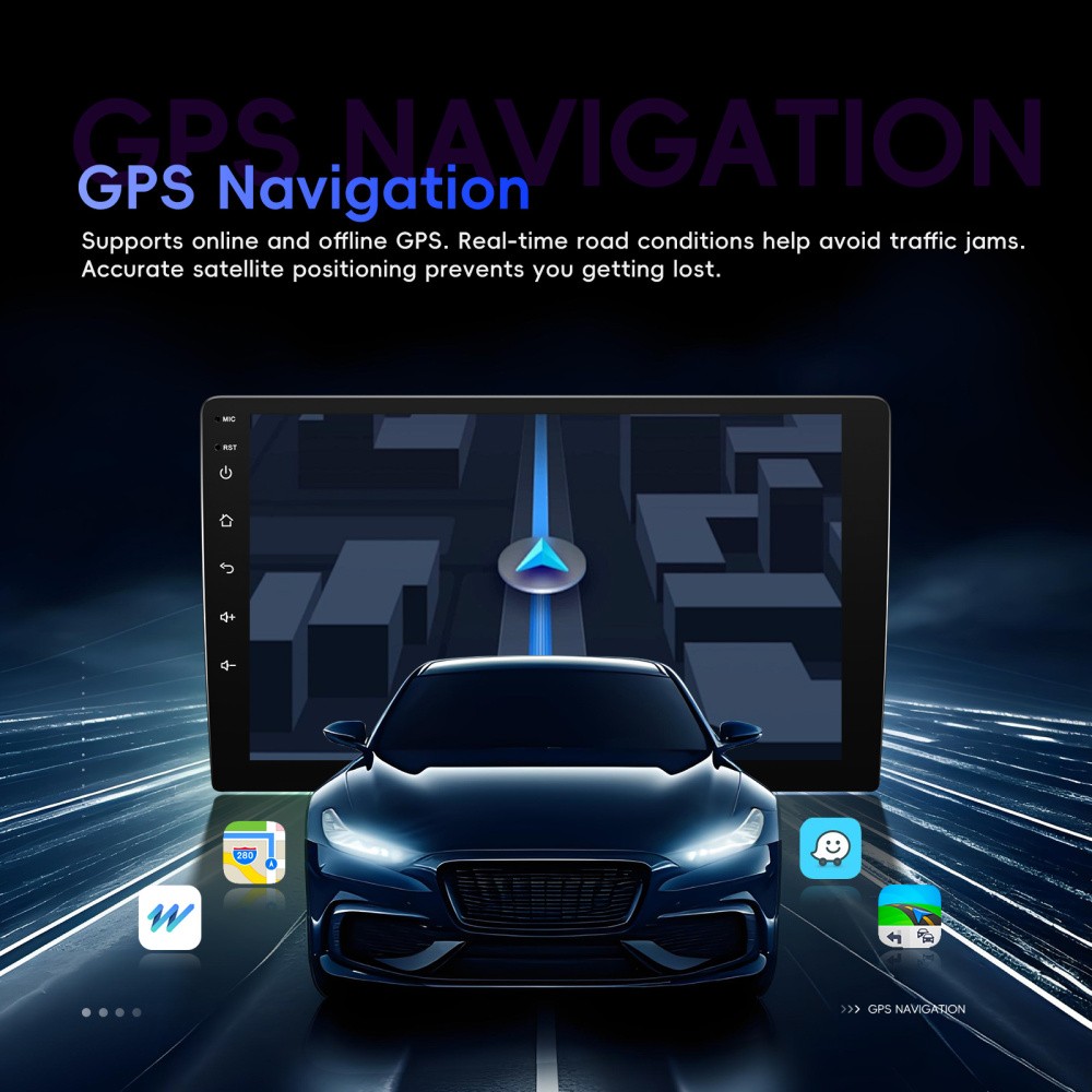 6G+128G 8 Core 2 Din CarPlay Car Stereo Radio Android 15.0 GPS Navi DSP WIFI IPS