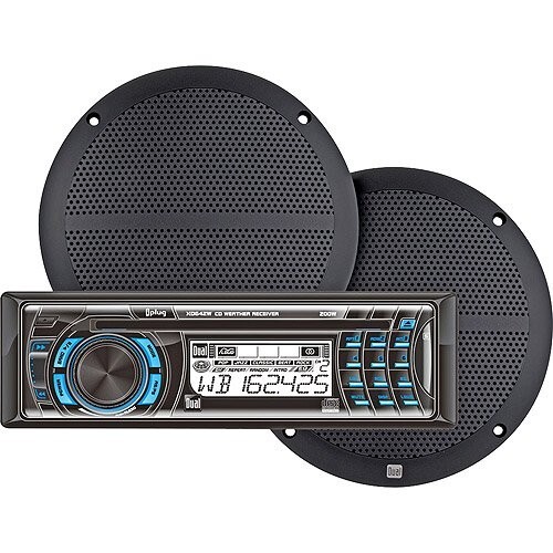 Dual CP6460W Car Audio Player 200W AM/FM/CD Receiver and Pair of 6.5 Speakers