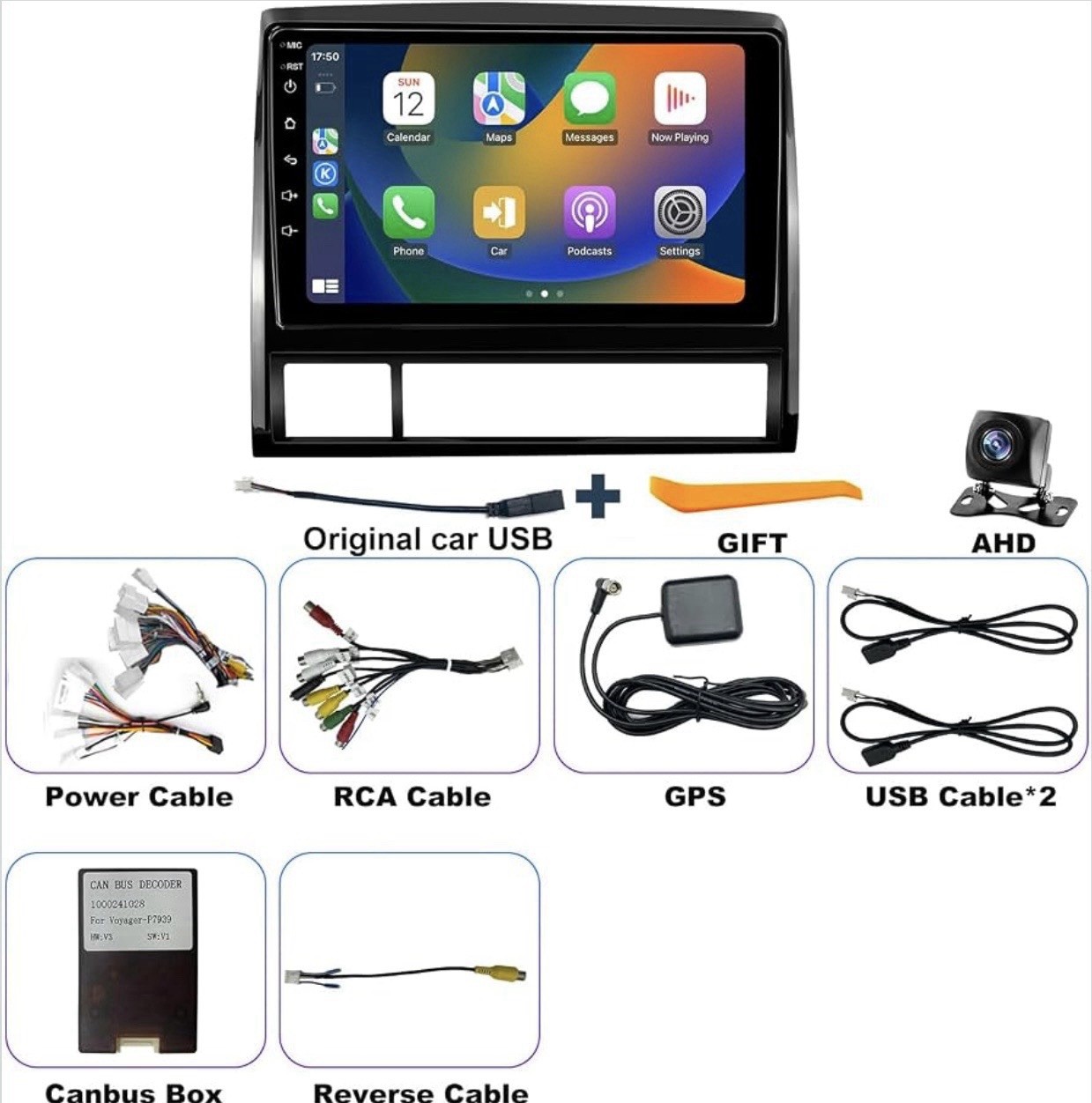 Car Stereo Radio 2005-2011 Toyota Tacoma 9” Touchscreen 4GB+64GB GPS BT