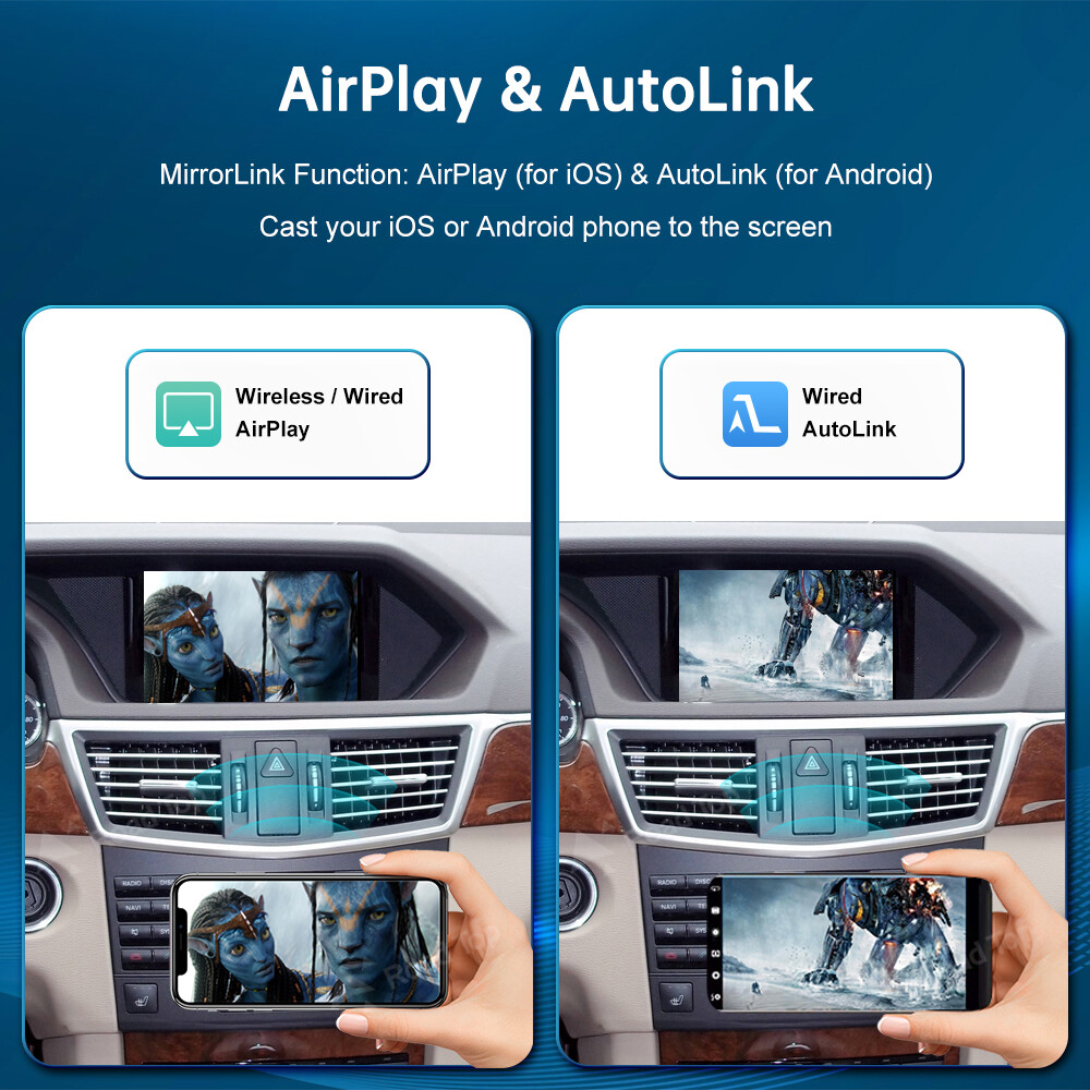 Wireless CarPlay Android Auto Module For Mercedes Benz E350 E250 W212 Coupe W207