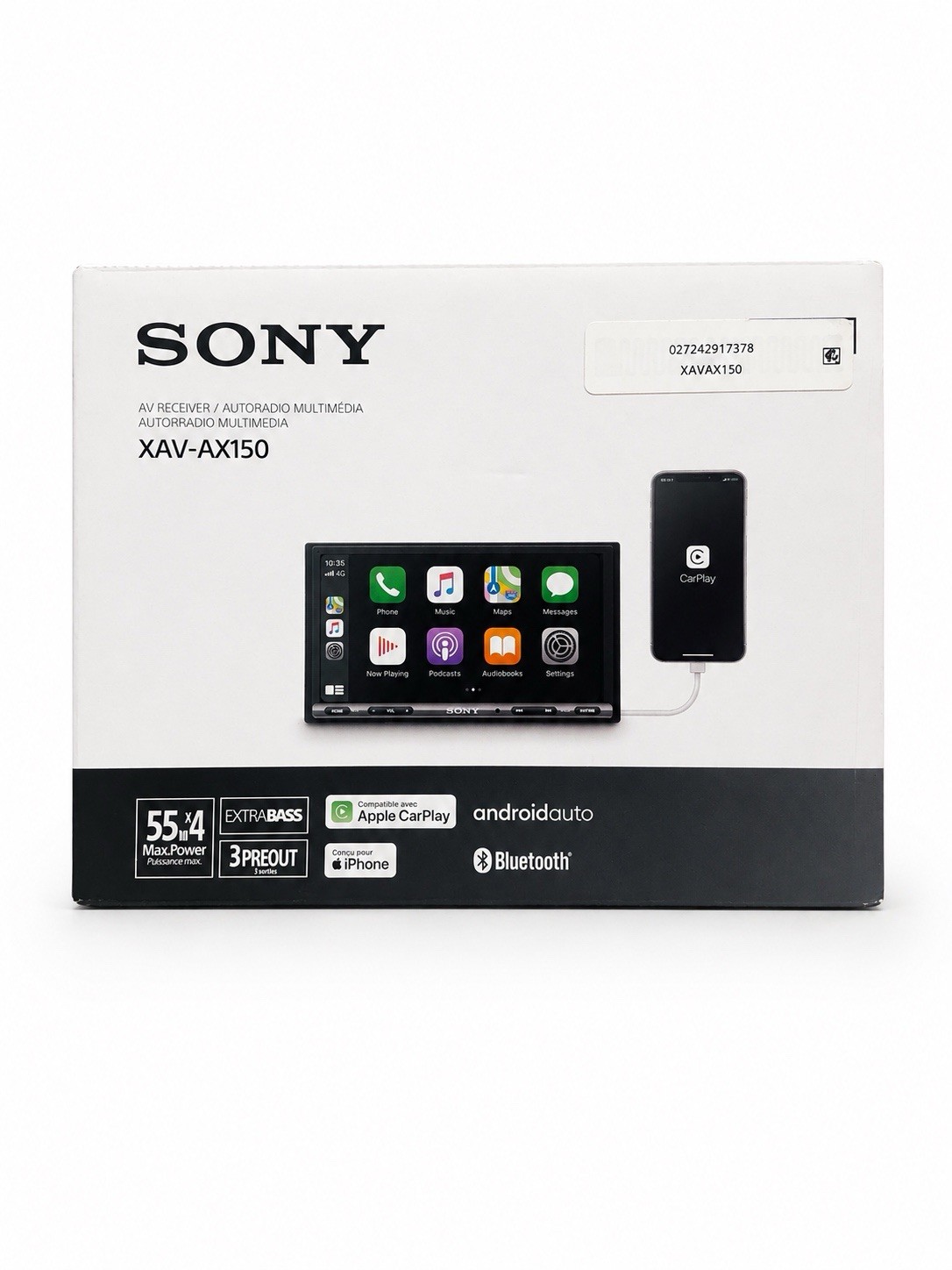Sony XAV-AX150 Double Din 7″ CarPlay Auto Stereo Bluetooth Car Radio Head Unit