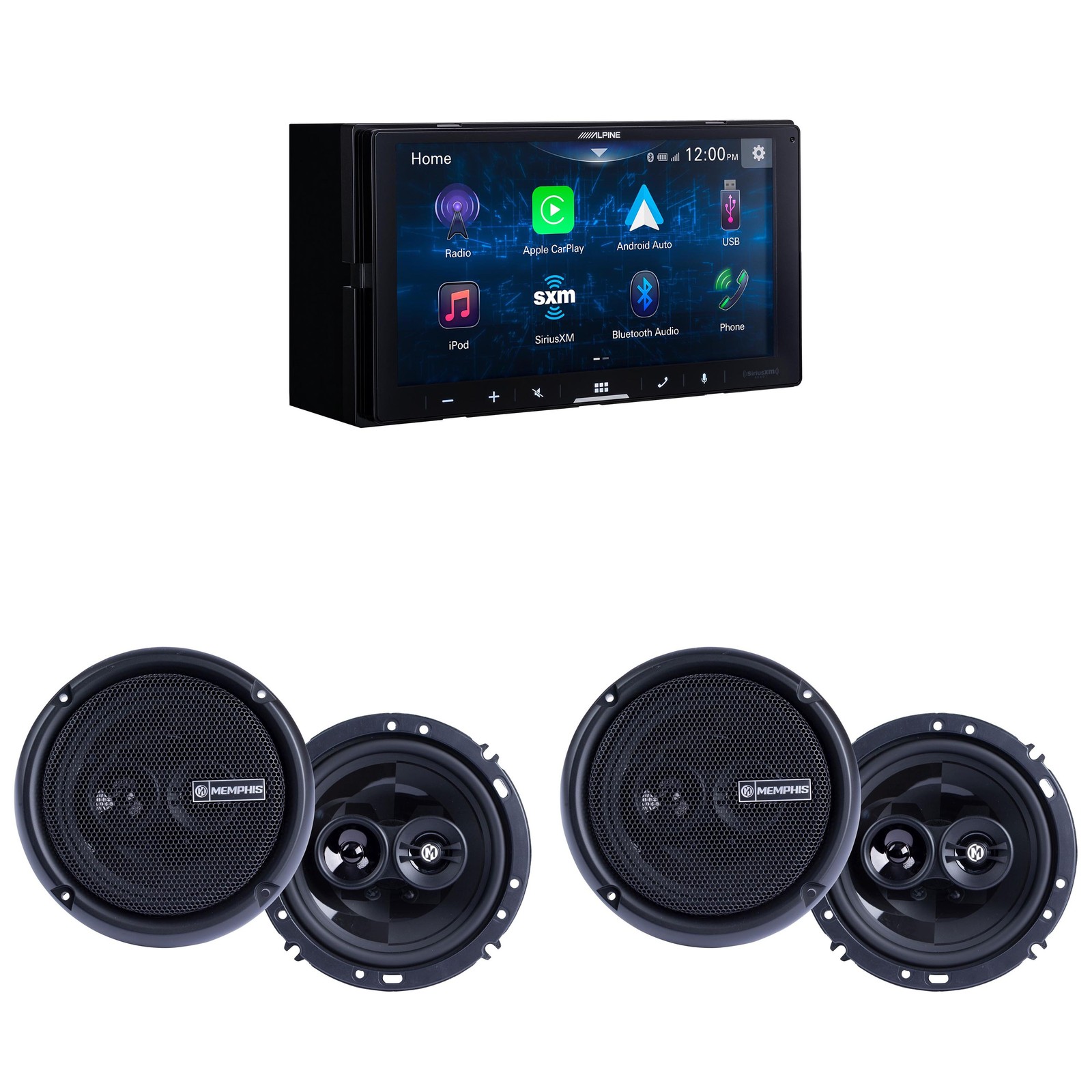 Alpine ILX-W670-M Digital Receiver & Power Reference (2 Pair ) 6.5″ Coaxial B…