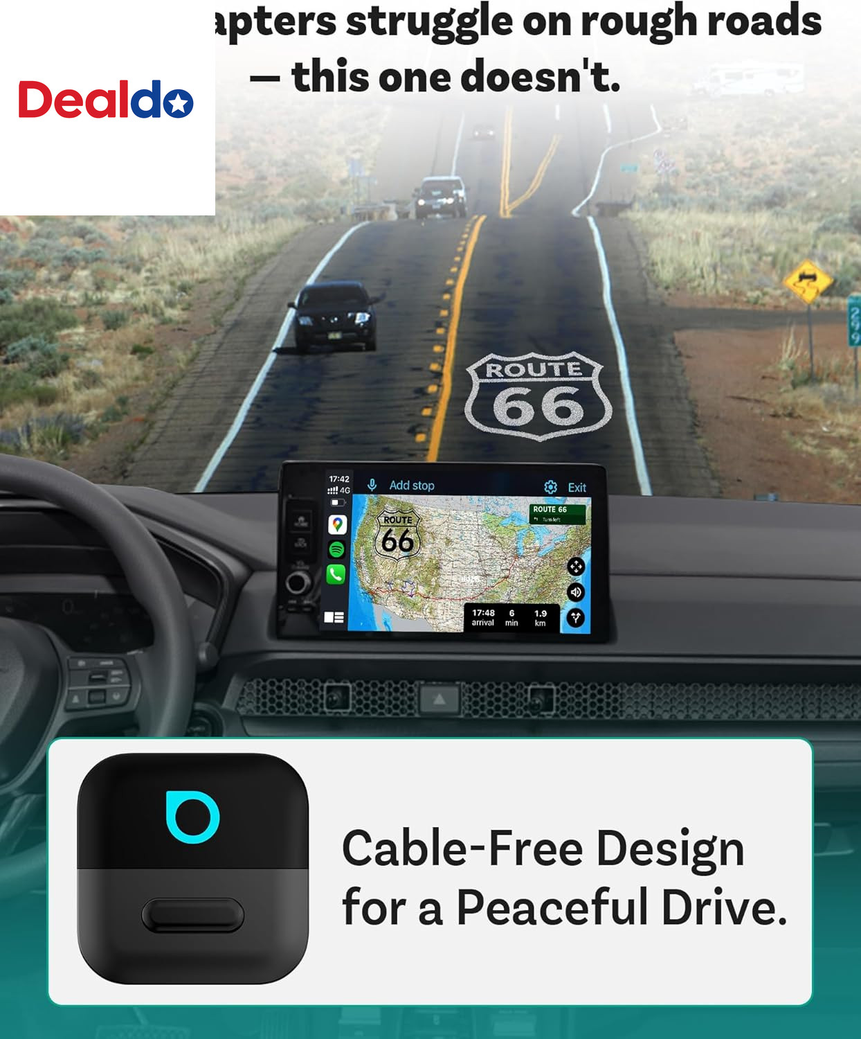 Mini Pico Wireless Carplay & Android Auto Adapter, Dual Wireless Conversion, Wi-