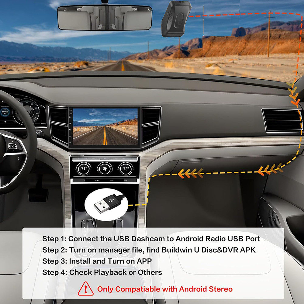 170° WiFi Dash Cam Recorder Car Camera HD 1080P Car DVR For Android Car Stereo