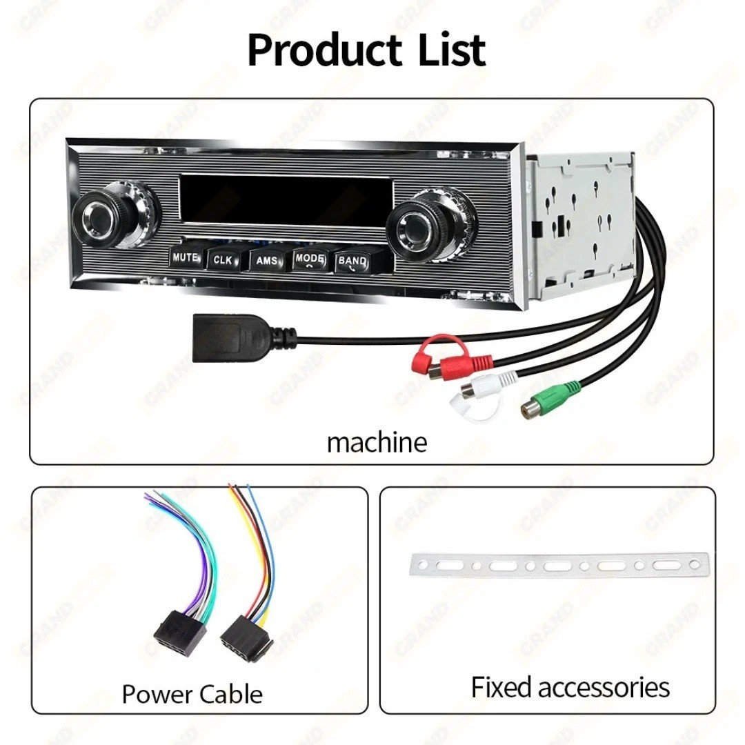 1 DIN Car Stereo Bluetooth FM Radio MP3 Player USB AUX In Dash Audio
