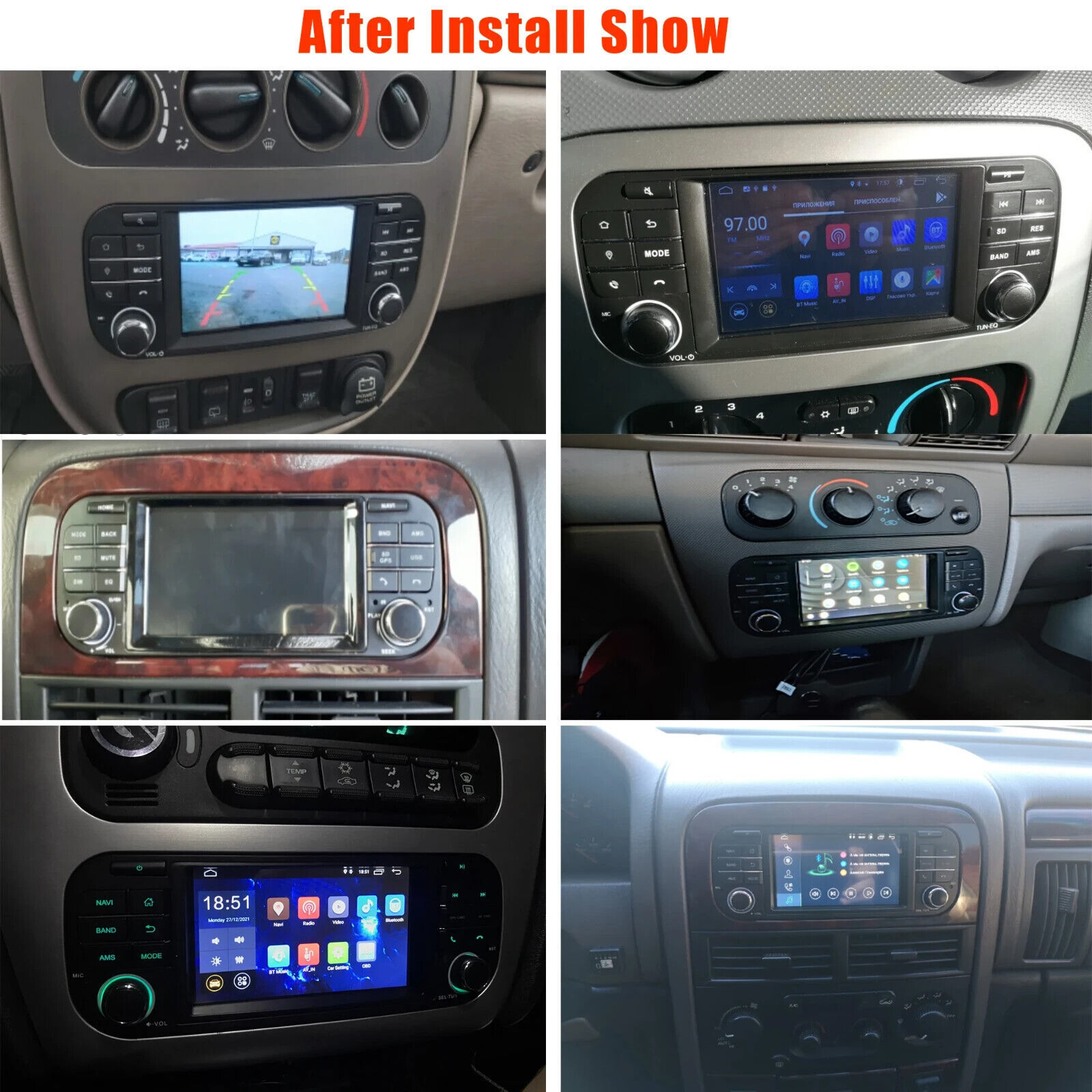 7” HD Car Radio GPS Navigation Android 2+32GB For Dodge RAM Jeep Chrysler 300