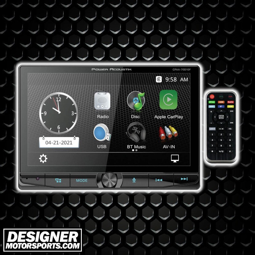 Power Acoustik CPAA-70D10F | 10.6″ Double Din Touchscreen Apple Head Unit Radio