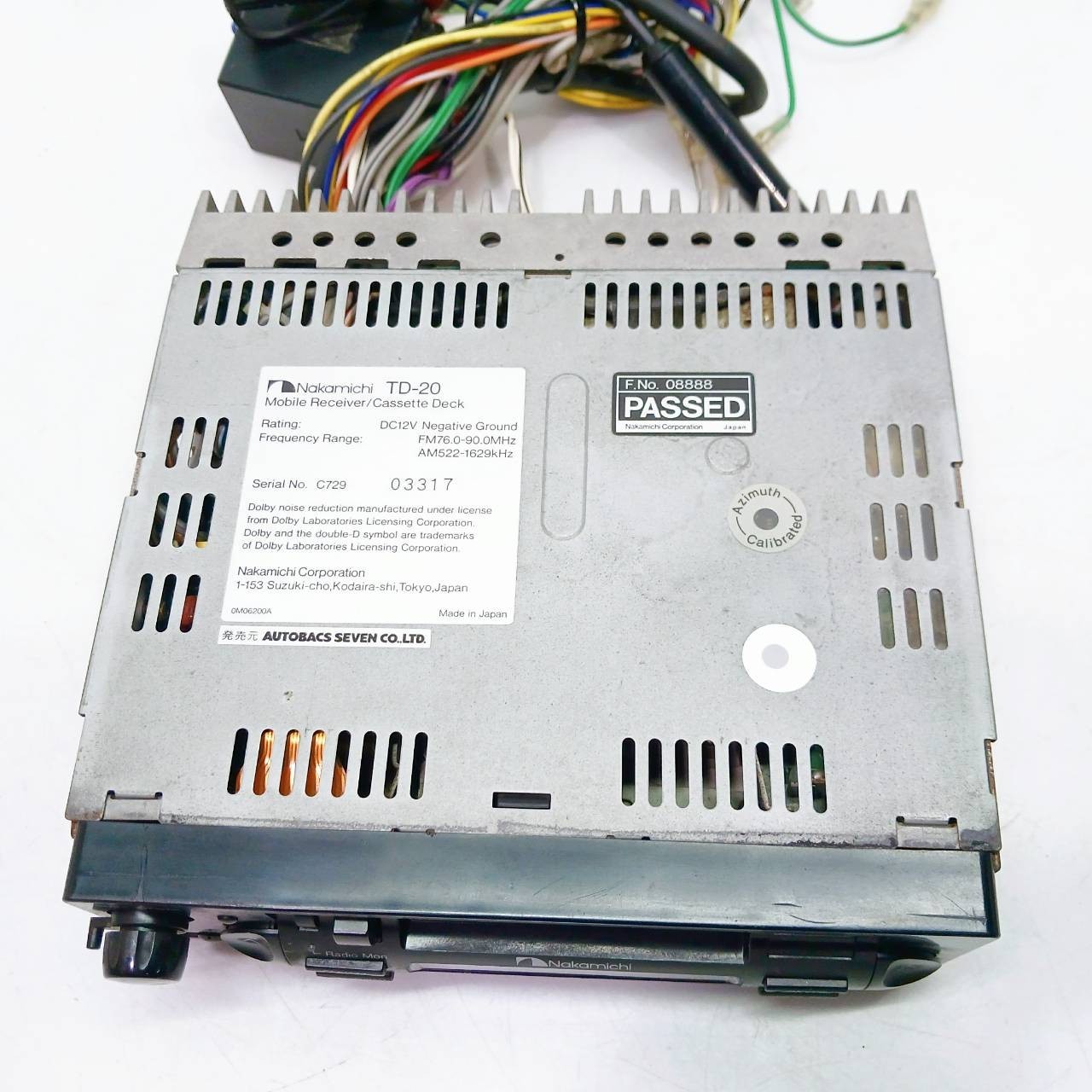 Nakamichi Mobile Receiver Cassette Deck TD-20 Car Audio Tested From Japan BC041