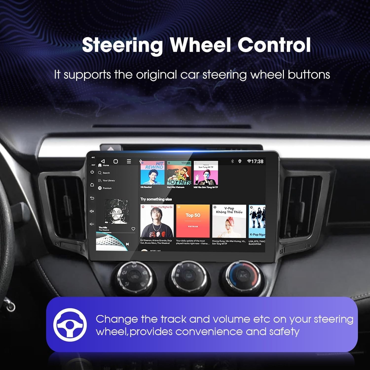 Toyota RAV4 2013-2018 Android 13 Car Stereo 2+32G Carplay GPS w 10″ Touchscreen