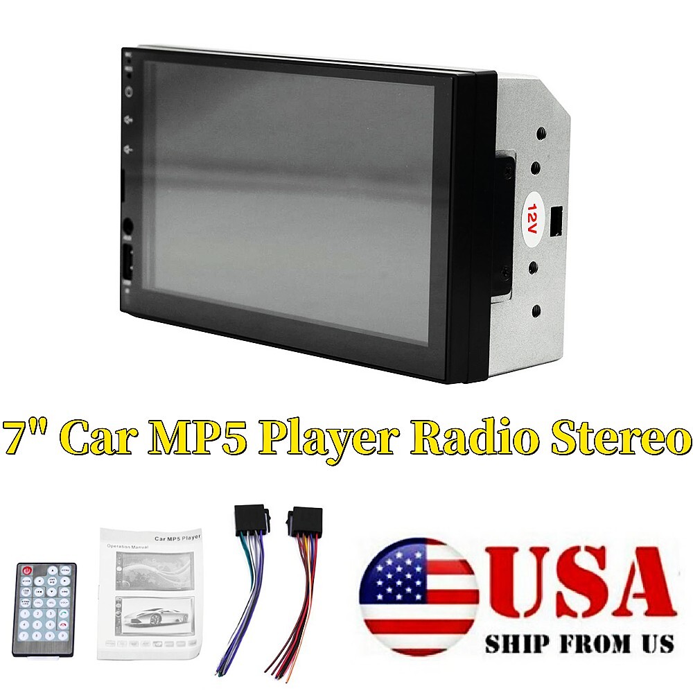 7″ 2 DIN Car MP5 Video Player Bluetooth Touch Screen Stereo Radio USB US Stock