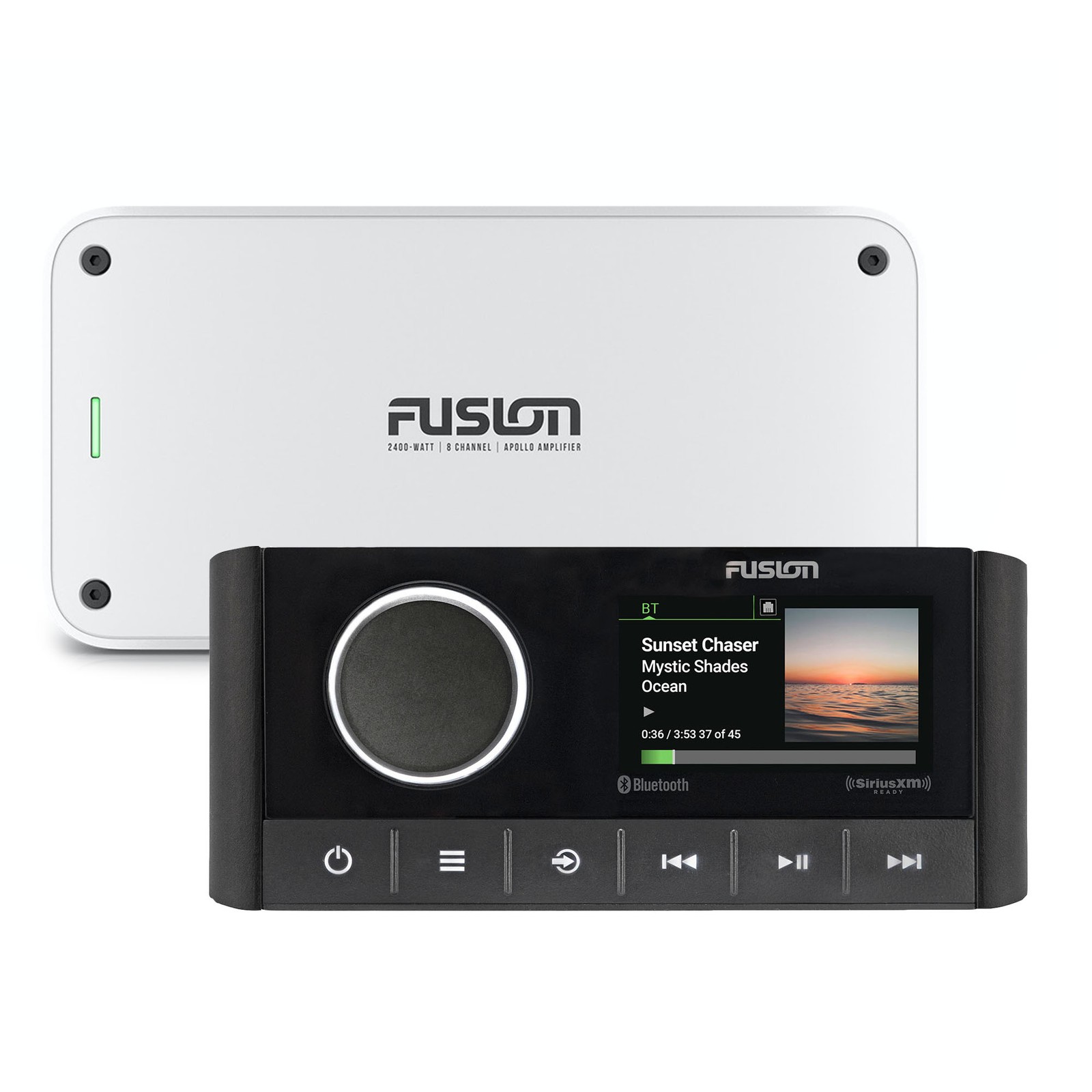 Fusion MS-RA670 Apollo Marine Entertainment System + MS-AP82400 8-Ch Amplifier