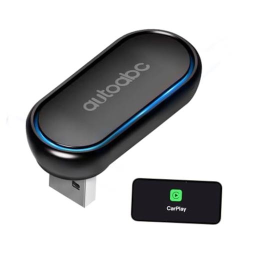 Wireless CarPlay/Android Auto 360 ° Rotation Mini Plug and Play Black
