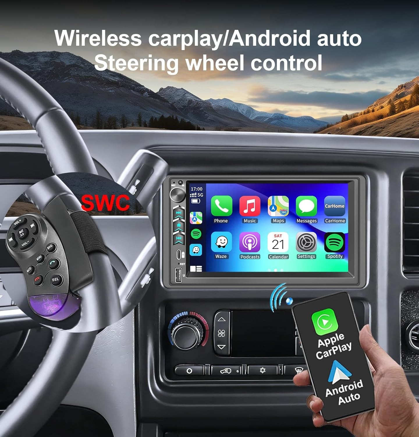 For Chevy Cavalier 2001-2005 Apple Carplay Car Radio Stereo Android Navi +Camera