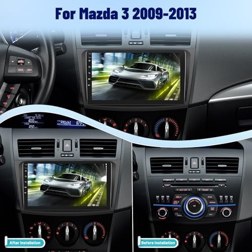 4+64 Car Radio for Mazda 3 2009-2013, 9 Inch 1280×720 4+64G