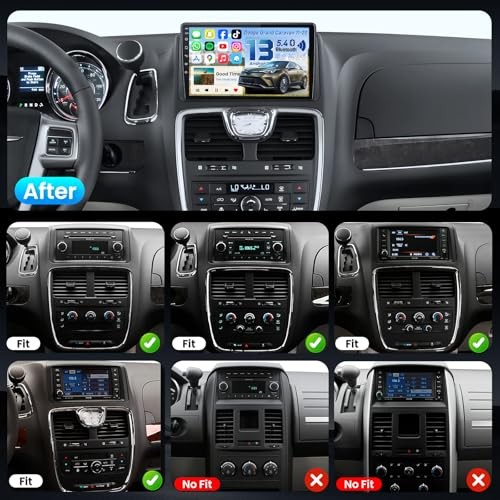 [4+64G] Car Radio for Dodge Grand Caravan 2011-2020: 1280 * 800 9 Inch