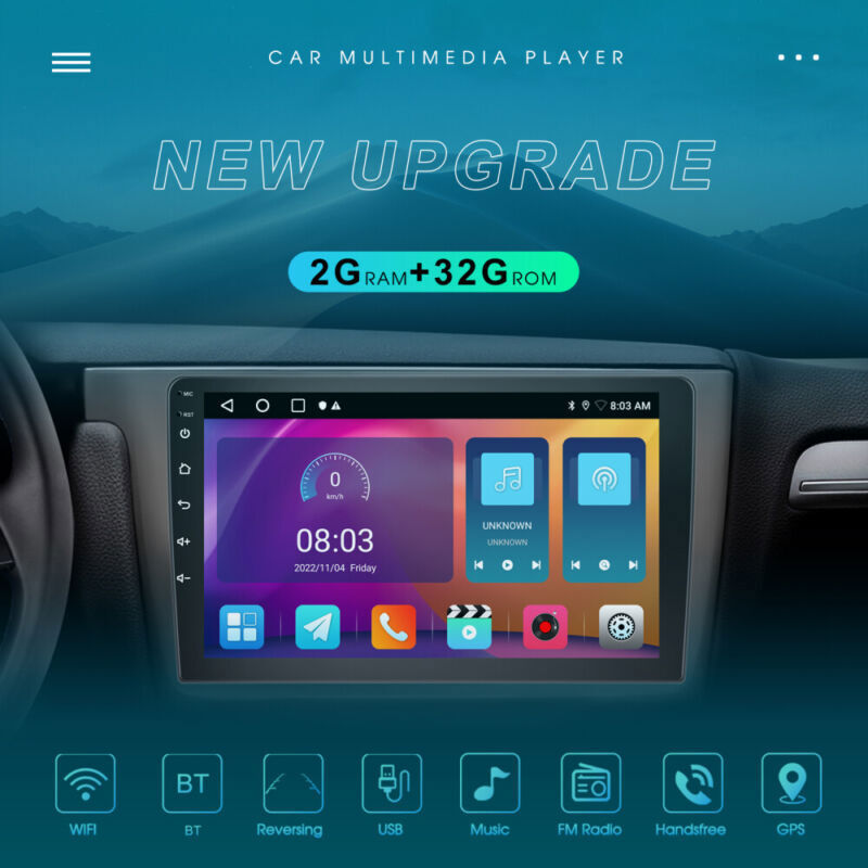 2+32GB Android 12 Carplay Car Stereo Navi Wifi GPS Radio for Audi A4 2002-2008