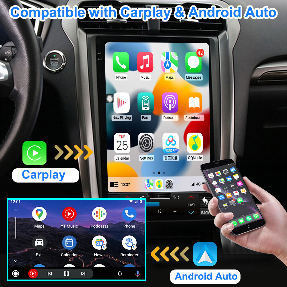 Android Car Video Player for Ford Mondeo 2013 12.1″Wireless Carplay Bluetooth FM
