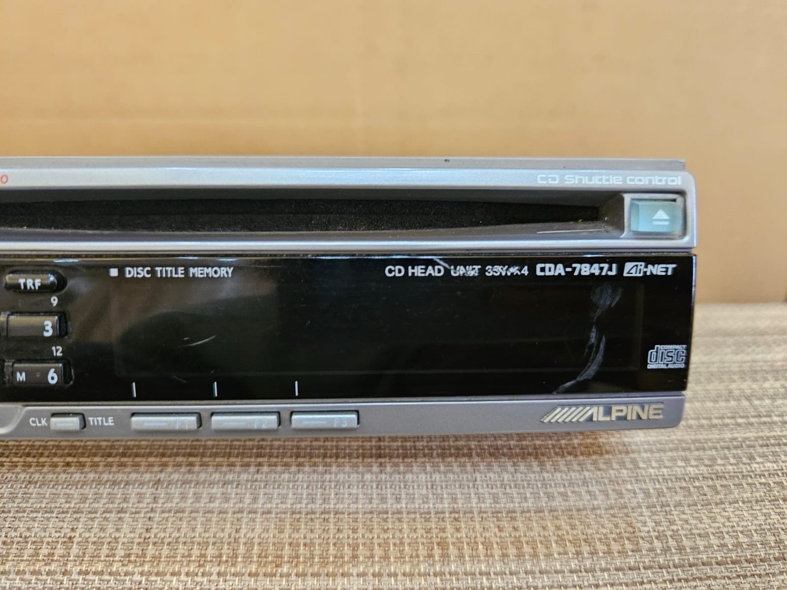 RARE VINTAGE ALPINE CDA-7847J HEAD UNIT RADIO CD PLAYER COPPER JAPAN *Tested *