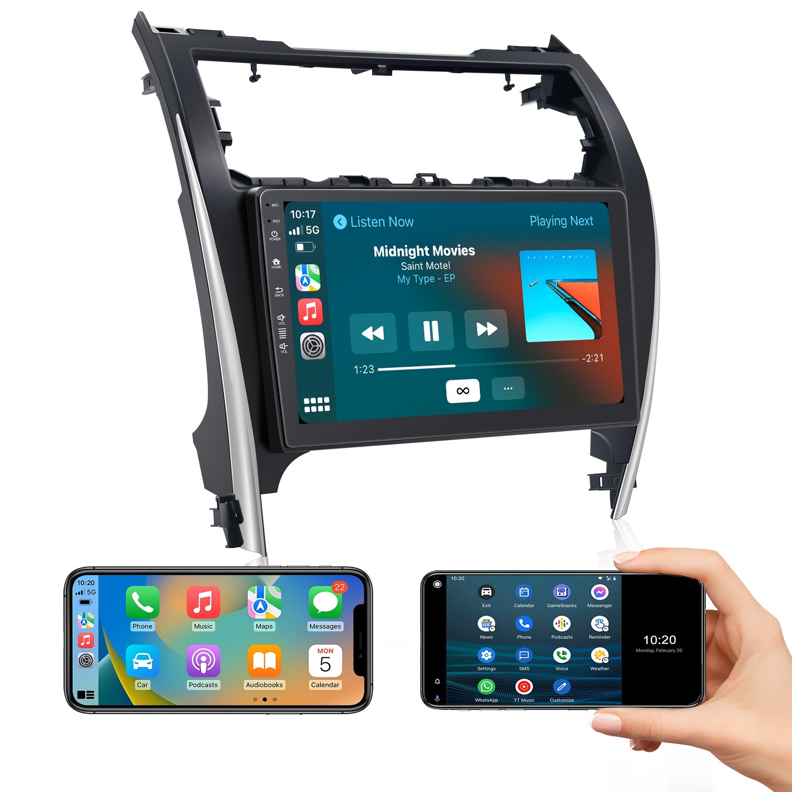 Roadanvi 10.2″ X12 Car Radio WiFi CarPlay Stereo for Toyota Camry 2012-2014 GPS