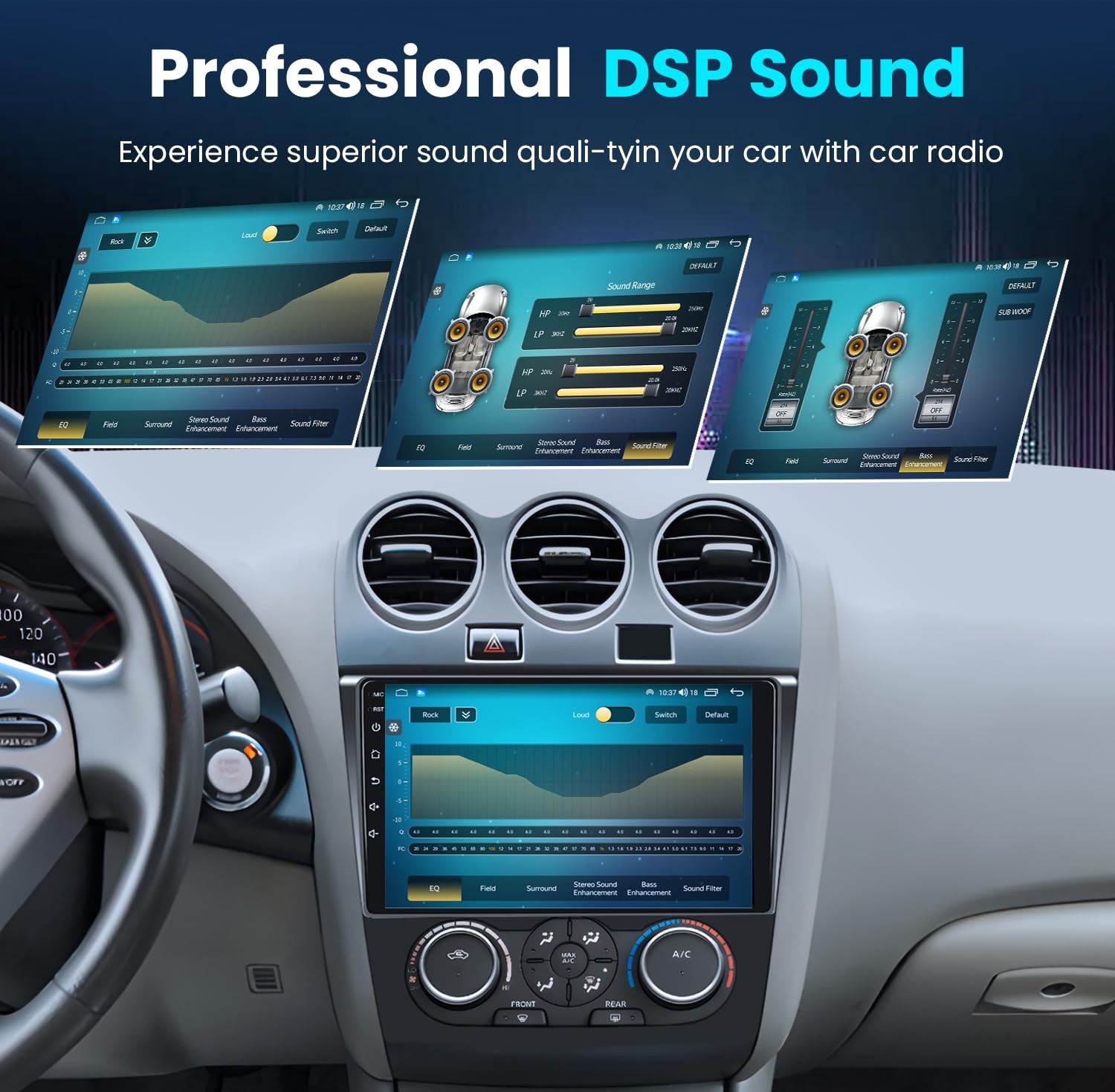 8Core 32GB CarPlay Car Radio Stereo Android GPS Navi For 2008-2012 Nissan Altima