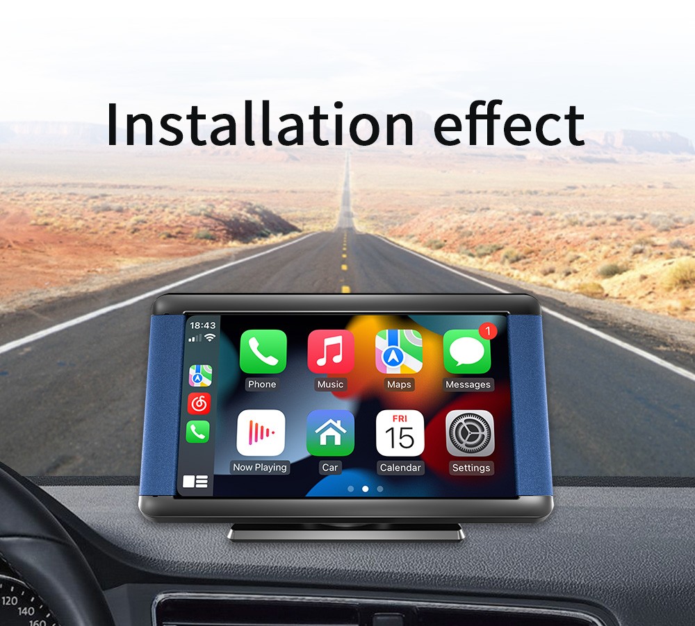 7” LCD Car MP5 Player With Remote Control Android Auto Carplay BT FM Radio
