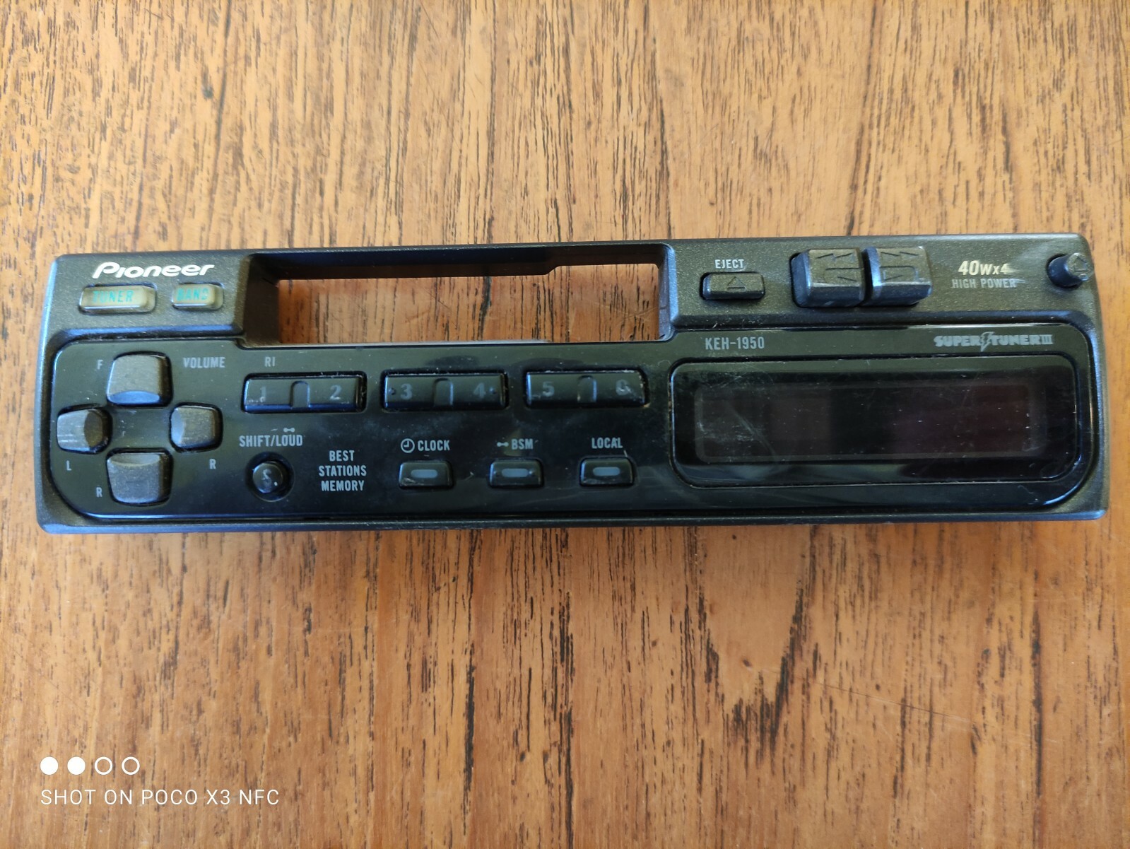 Vintage Pioneer KEH 1950 Radio Cassette Player Radio Car Stereo Removable Panel