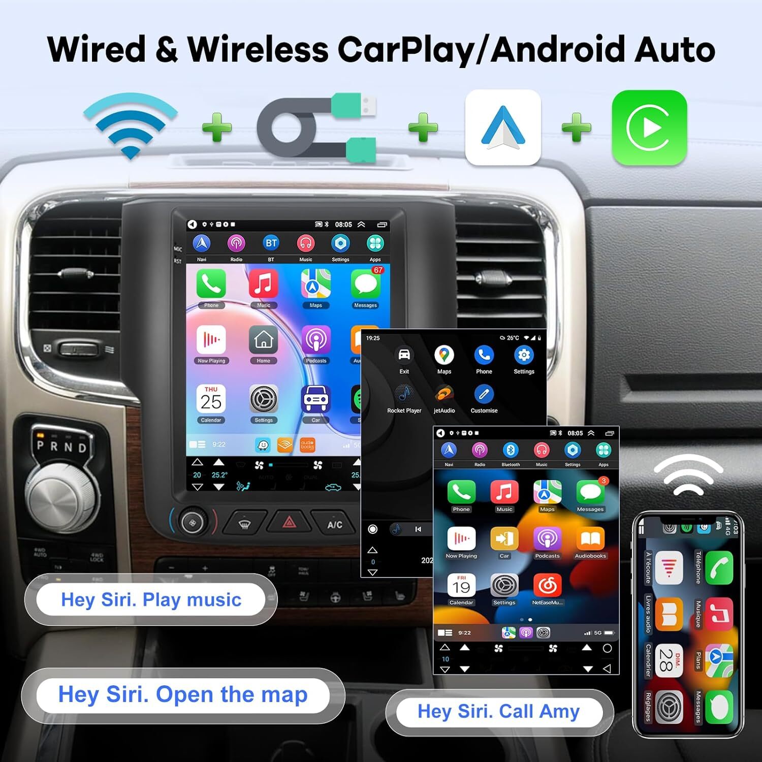 9.7”Android13 4+64G Car Stereo Radio Navi GPS For Dodge RAM 1500 2500 3500 4500