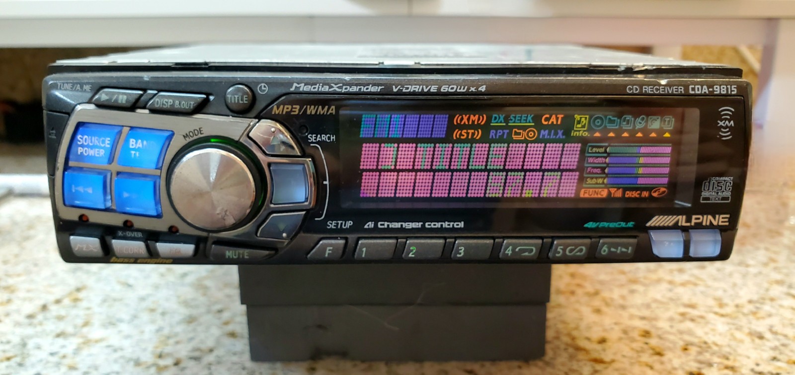 Alpine CDA-9815 CD/MP3/WMA Receiver – Restored Aesthetics – For Parts or Repair