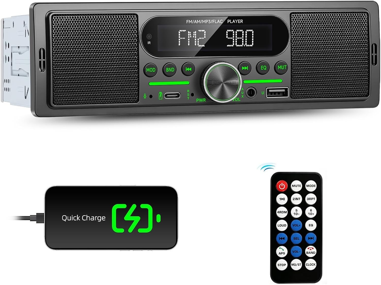 Single Din Car Stereo Radio Bluetooth Multimedia Car Audio