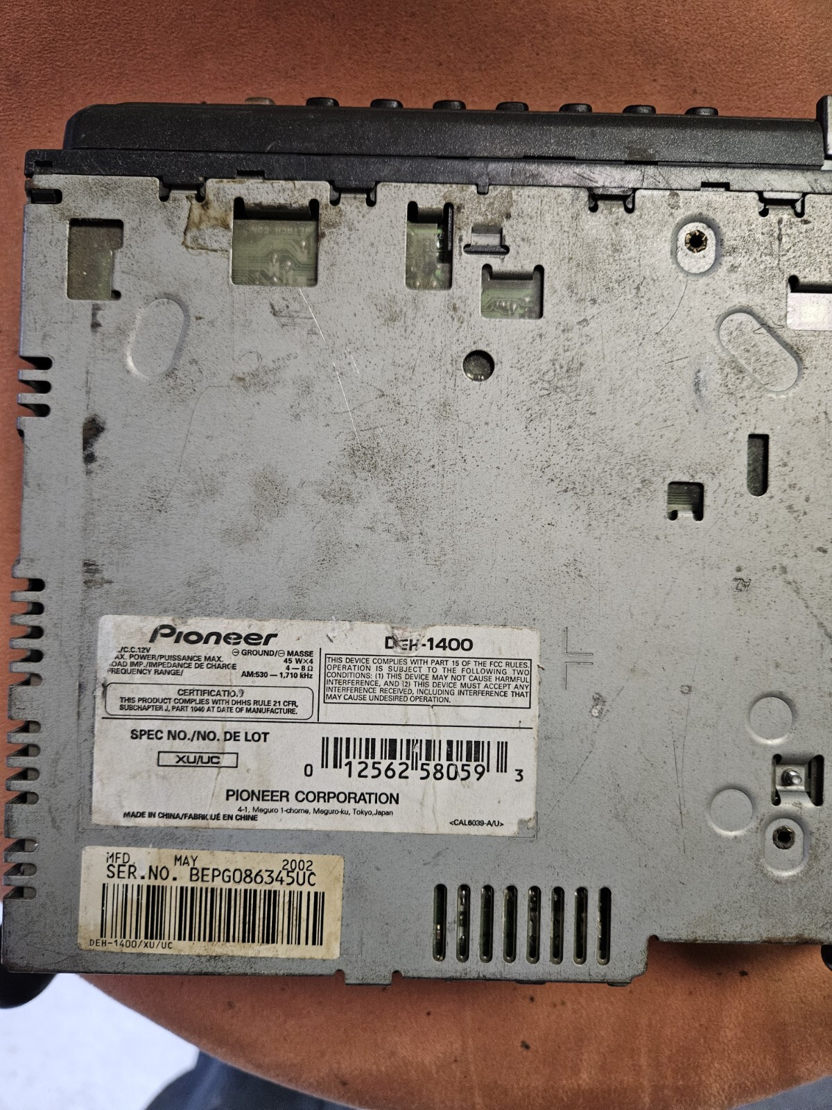 Pioneer Cd Receiver Deh 1400