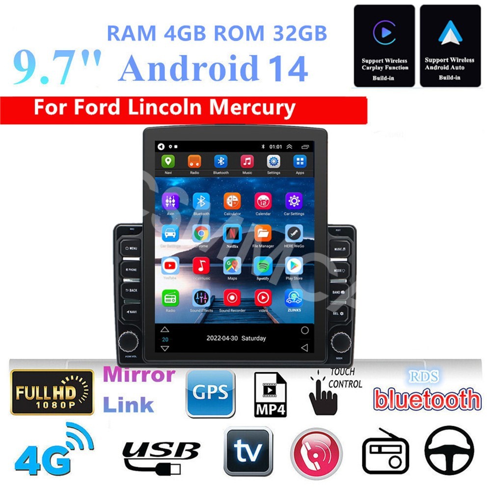 For Ford F150 2004-2008 Android 14 Car Stereo Radio For Apple Carplay GPS 4+32GB