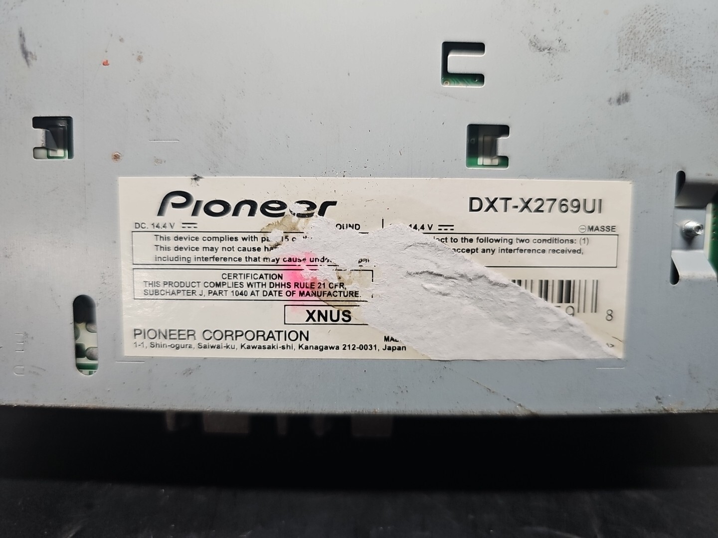 PIONEER DXT-X2769UI CAR AUDIO RADIO MIXTRAX