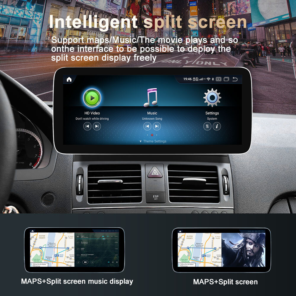 Ugode 12.3inch Android Screen CarPlay Stereo GPS Benz C class W204 2007-2010 NTG
