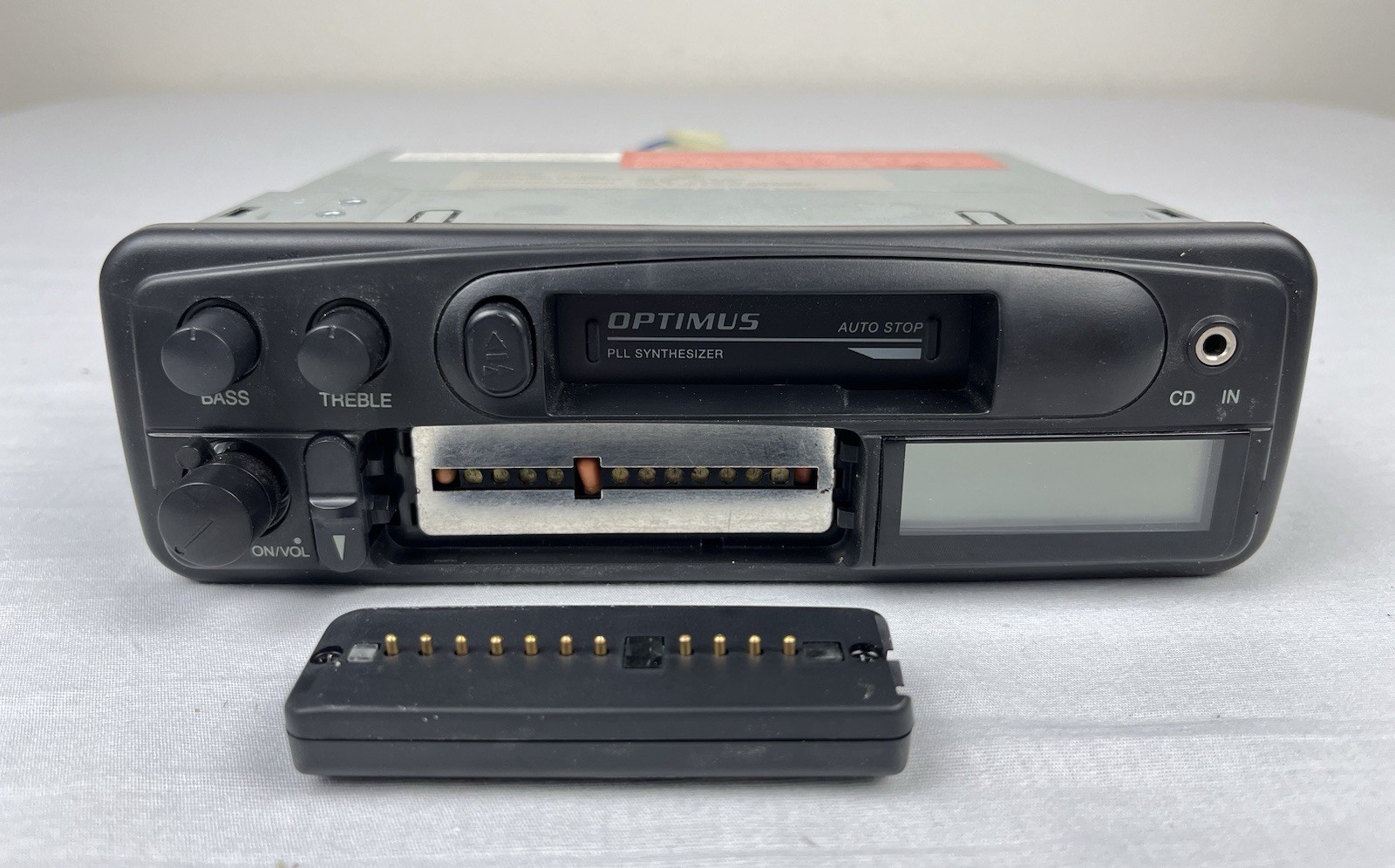 Optimus AM/FM Stereo Cassette with Auto Stop In Dash Detachable Face 12-1998A