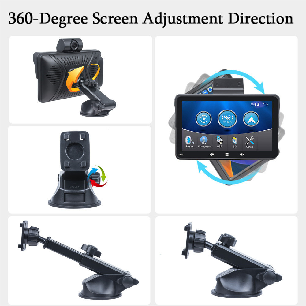 7in MP5 Player For Apple CarPlay Android Auto Touch Screen Car Stereo Radio BT