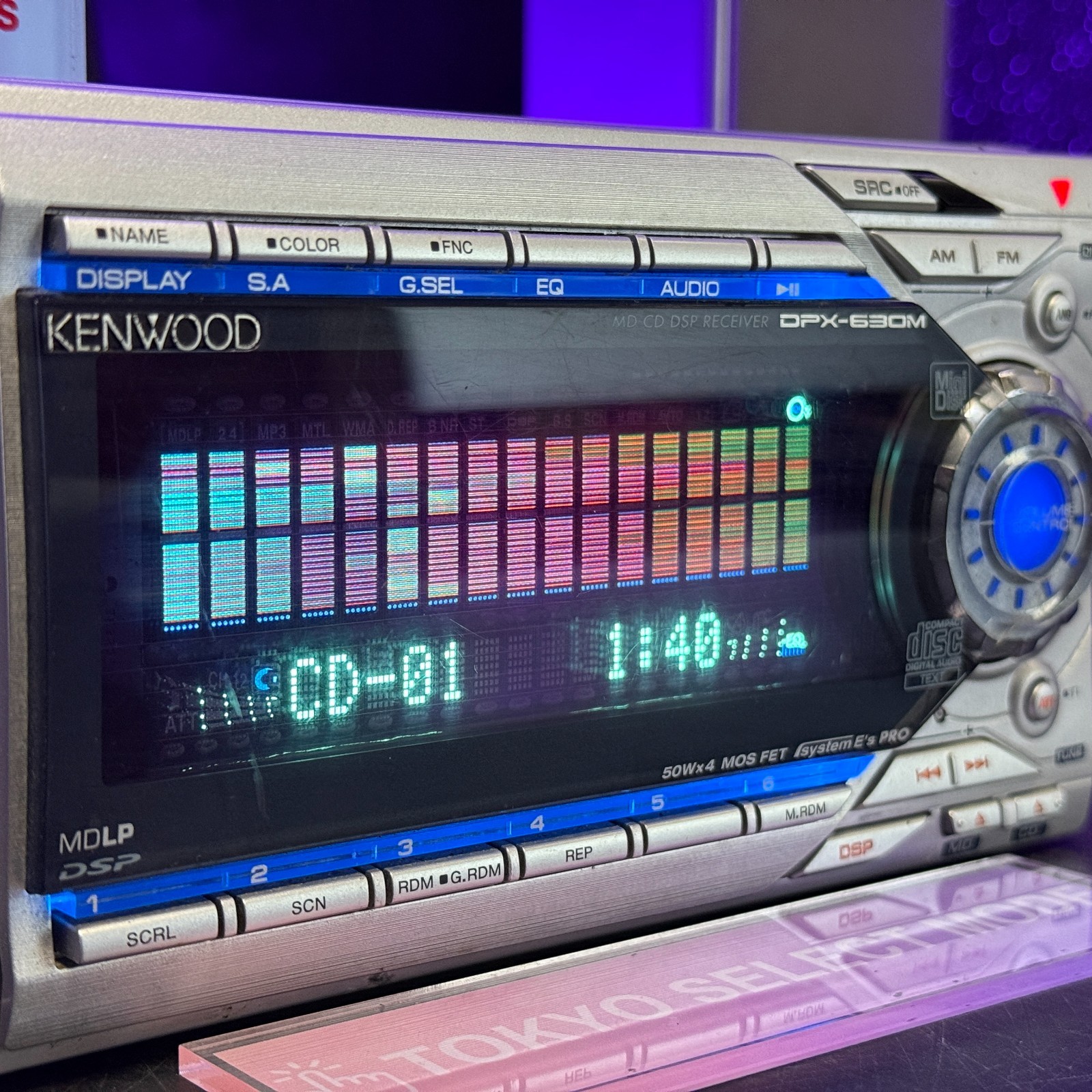 KENWOOD DPX-630M Car Audio 2DIN CD MD Added Bluetooth JDM DSP Tested In Stock