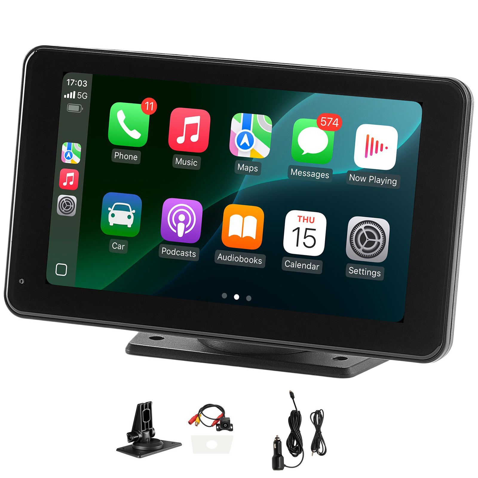 Uimoso 7-Inch Touchscreen Car Stereo with CarPlay, Android Auto & Backup Camera