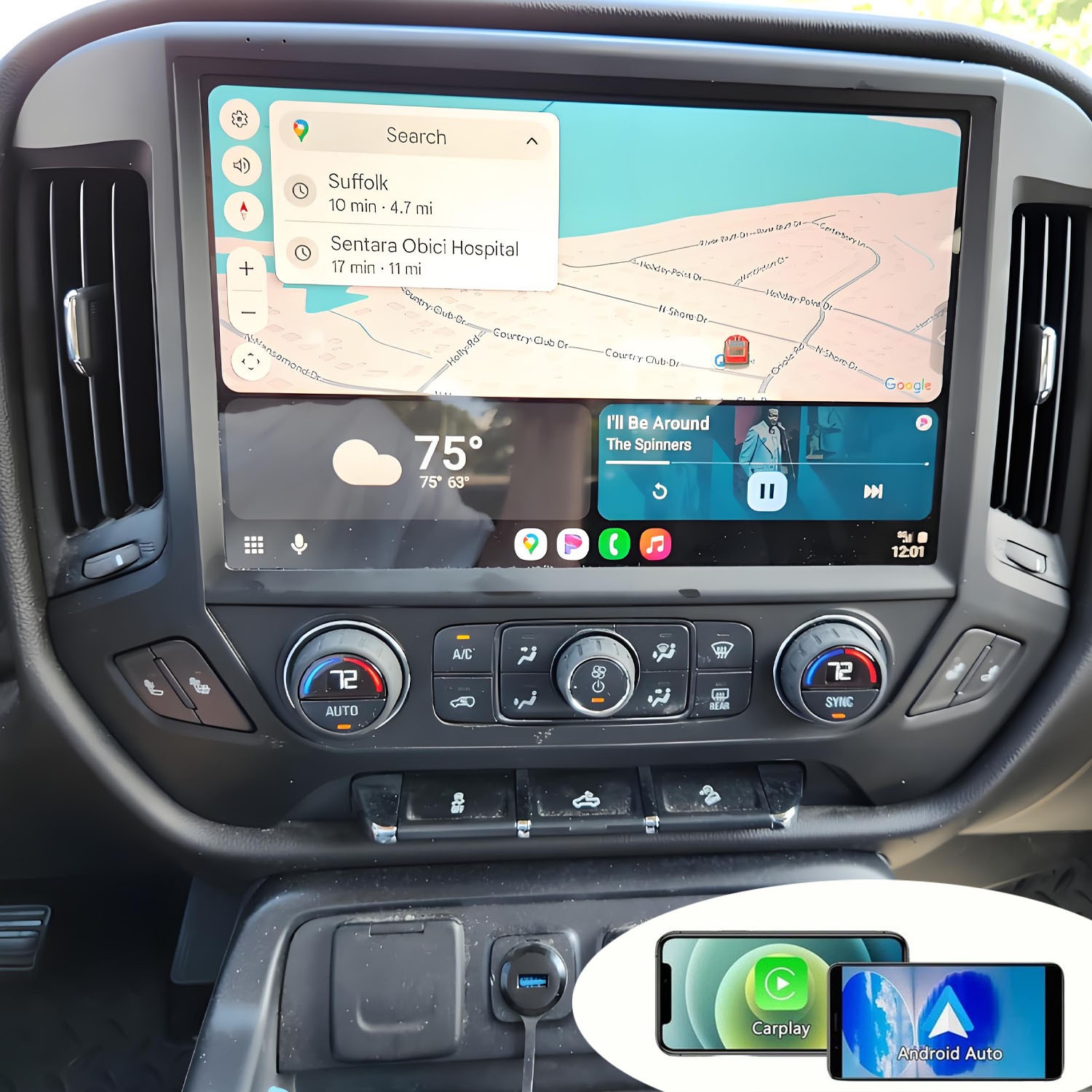 For Chevy Silverado GMC Sierra 2014-2018 Radio Stereo 13.1″ Android Carplay 128G